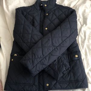 J Crew navy puffer jacket